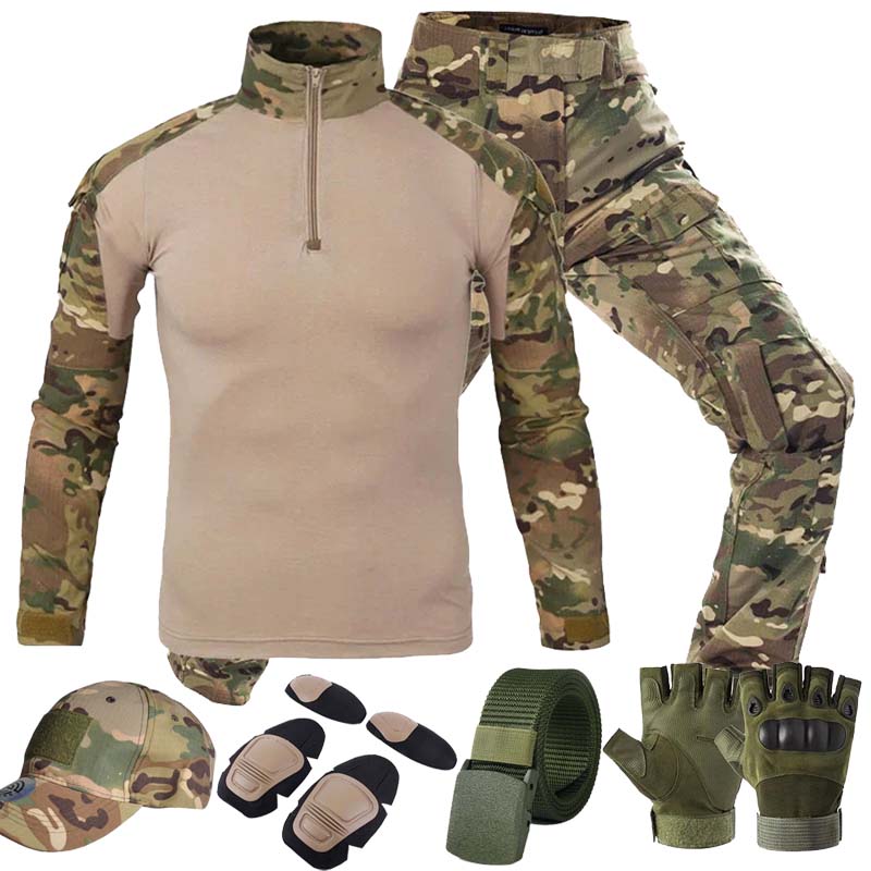 Tactical Military Shirt Cargo - MC Outdoor Tactical Suits MultiCam Uniform