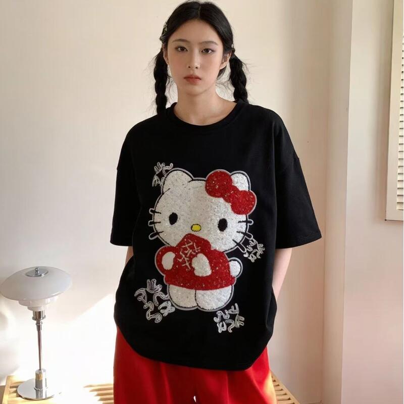 T-Shirts - Cute Short-Sleeved Hello Kitty Summer New