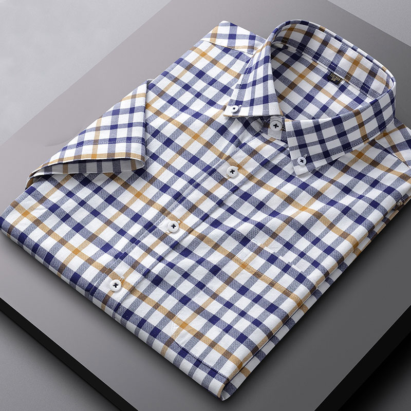 Oxford Cotton Casual Shirt Business - Summer new 100% cotton Oxford short