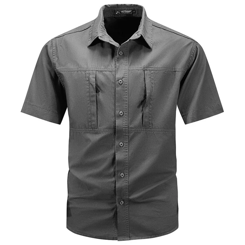 Tactical Military Shirt Cargo - Men's Tactical Short-sleeved Shirt Summer New