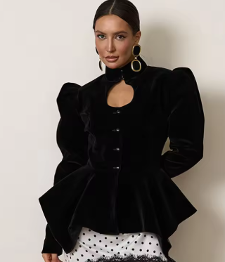 Jackets - Sexy Hollow Out Puff Sleeves Top