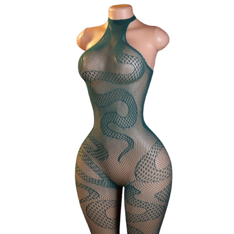 Underwear - 1-Piece Women's Sexy Snakeskin Bodysuit –