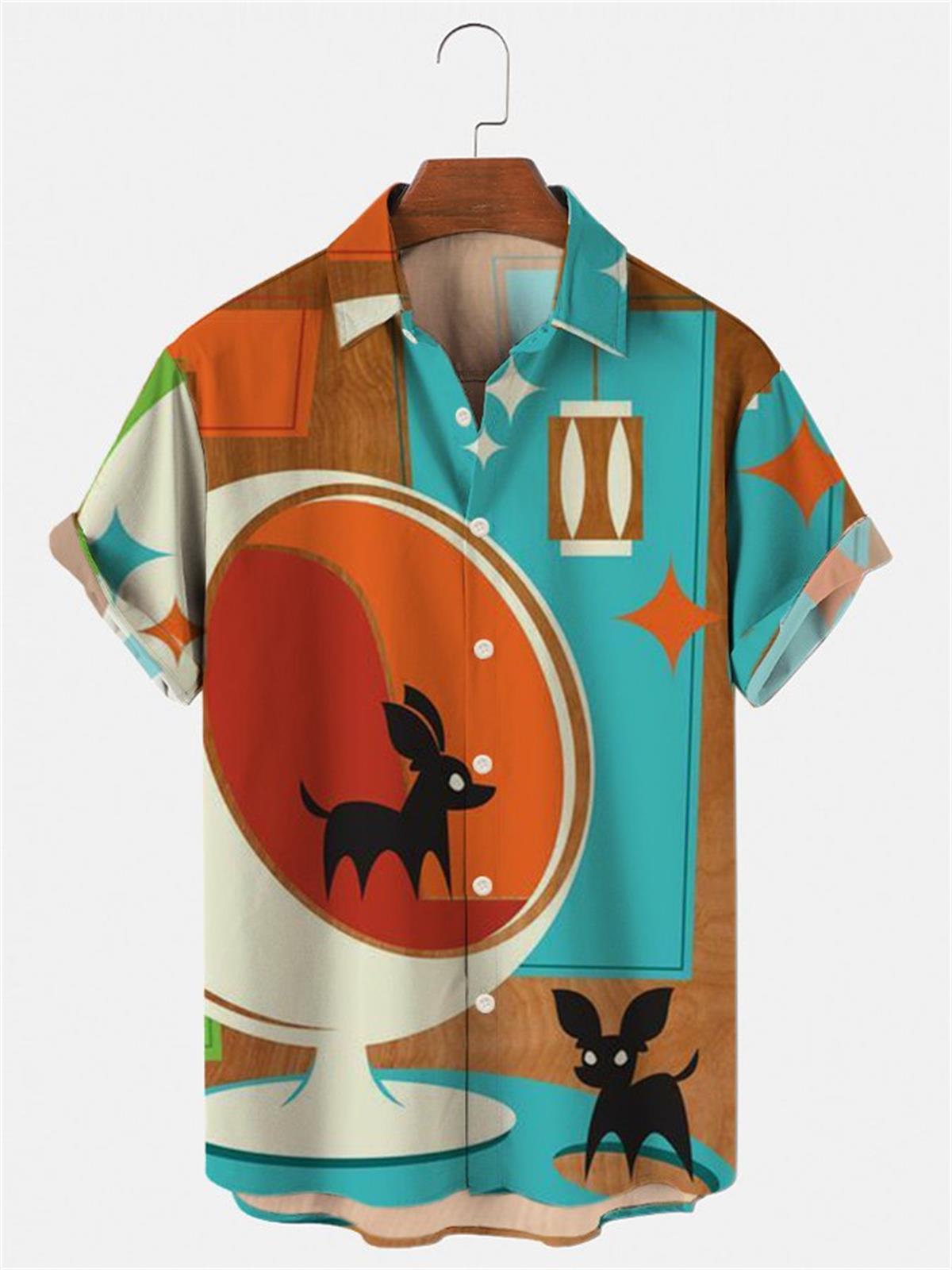 Vintage Hawaiian Floral Shirt - Men's Hawaiian T-Shirt, 3d Floral Shirt,