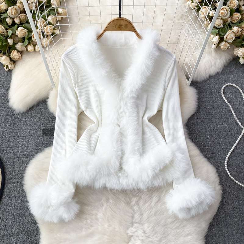 Women Plus Size Faux Fur Splic - Jackets review and price