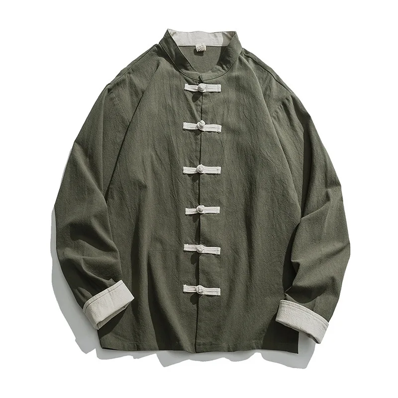 2020 New Kimono Jacket Men Tra - Mens Linen Shirt Long Sleeve review and price