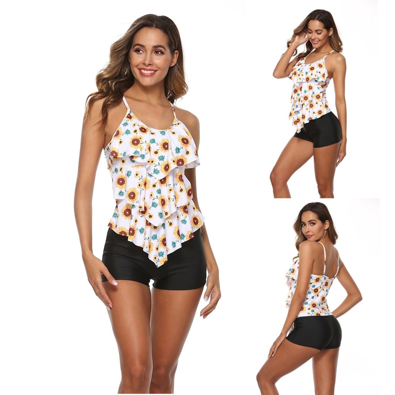 Woman Bikini Floral Print Tank - Shorts review and price