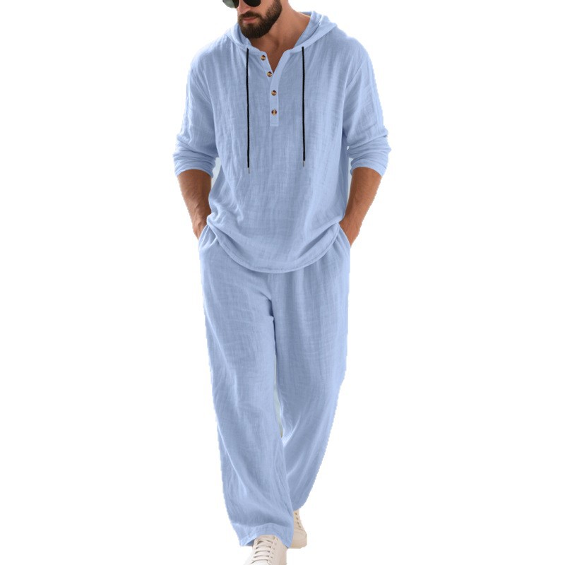 Cross-border Autumn Linen Men' - Mens Linen Shirt Long Sleeve review and price