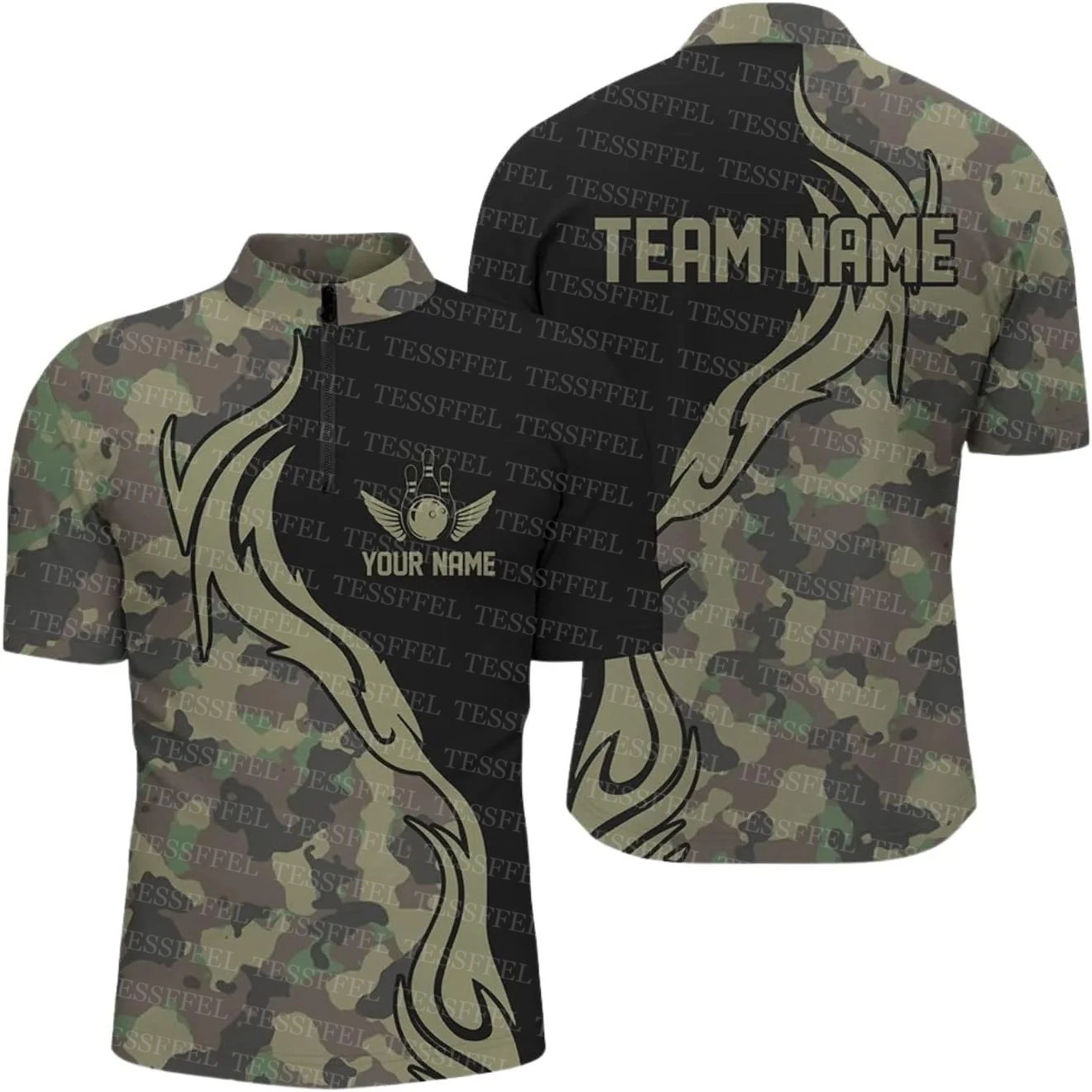 Custom Name Graffiti Flame Str - Short Sleeve Bowling Shirt Retro review and price