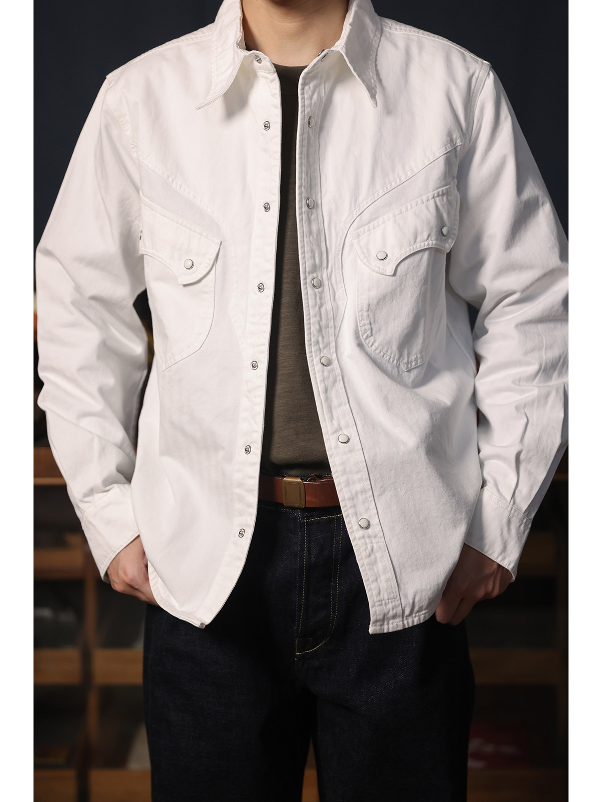 Cowboy Western Snap Shirt Simp - Mens Western Denim Pearl Snap Shirt review and price