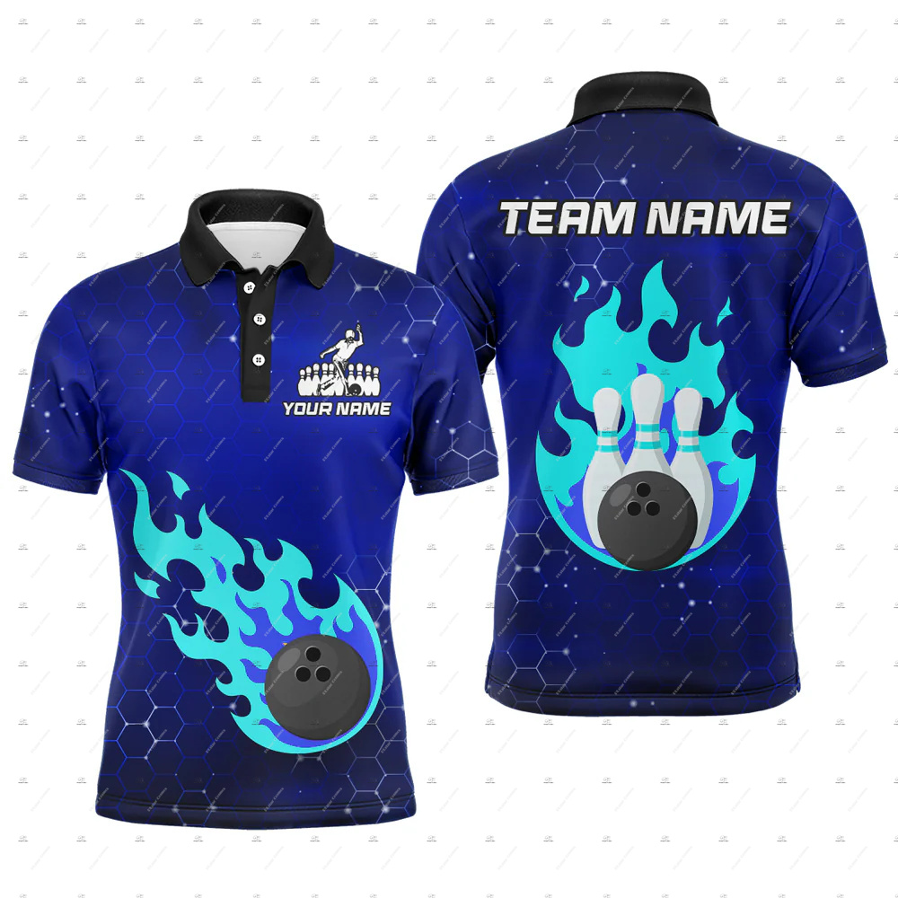Custom Name Bowling Skull Flam - Short Sleeve Bowling Shirt Retro review and price