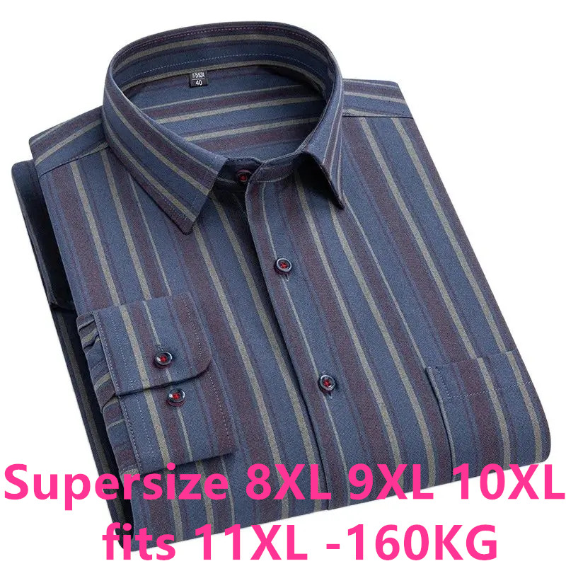 Big Size 11XL 10XL 9XL 8XL 100 - Oxford Cotton Casual Shirt Business review and price