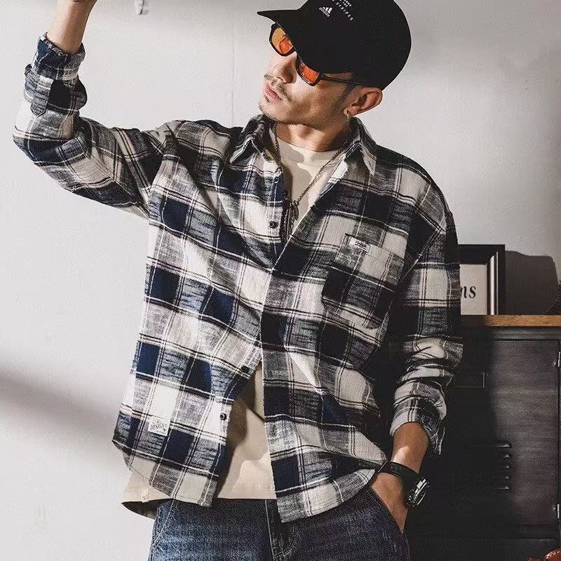 2026 Spring/Autumn New Checker - Flannel Plaid Shirt Heavy Weight review and price
