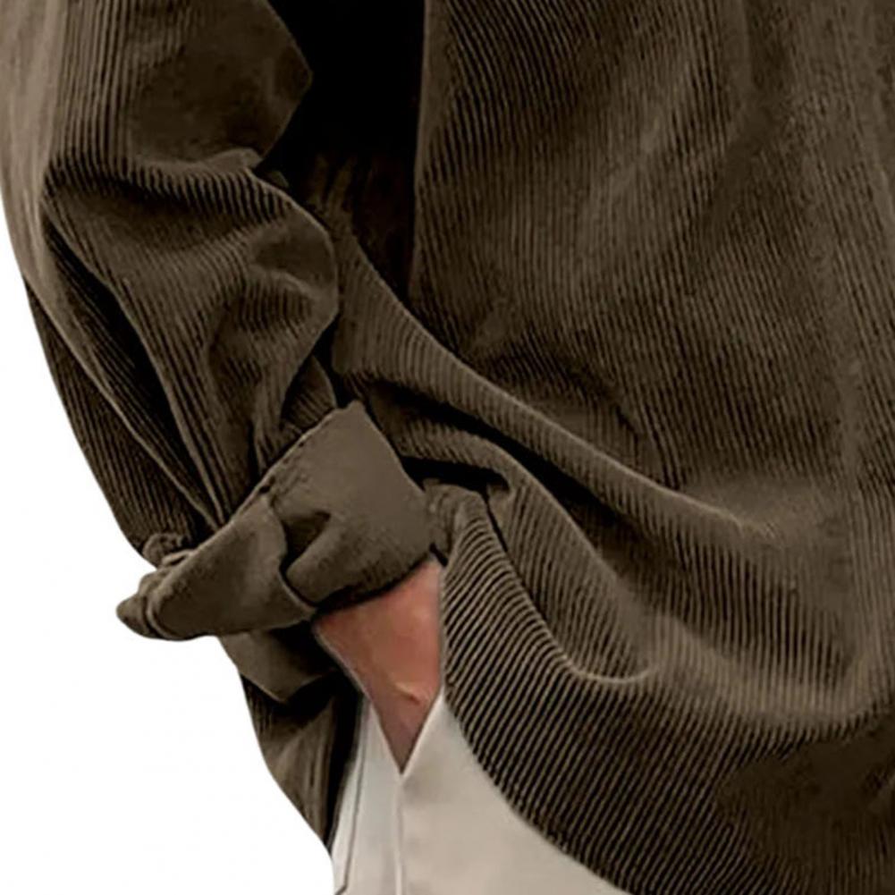 Outdoor Casual Mens Solid Colo - Corduroy Button Up Shirt Men review and price