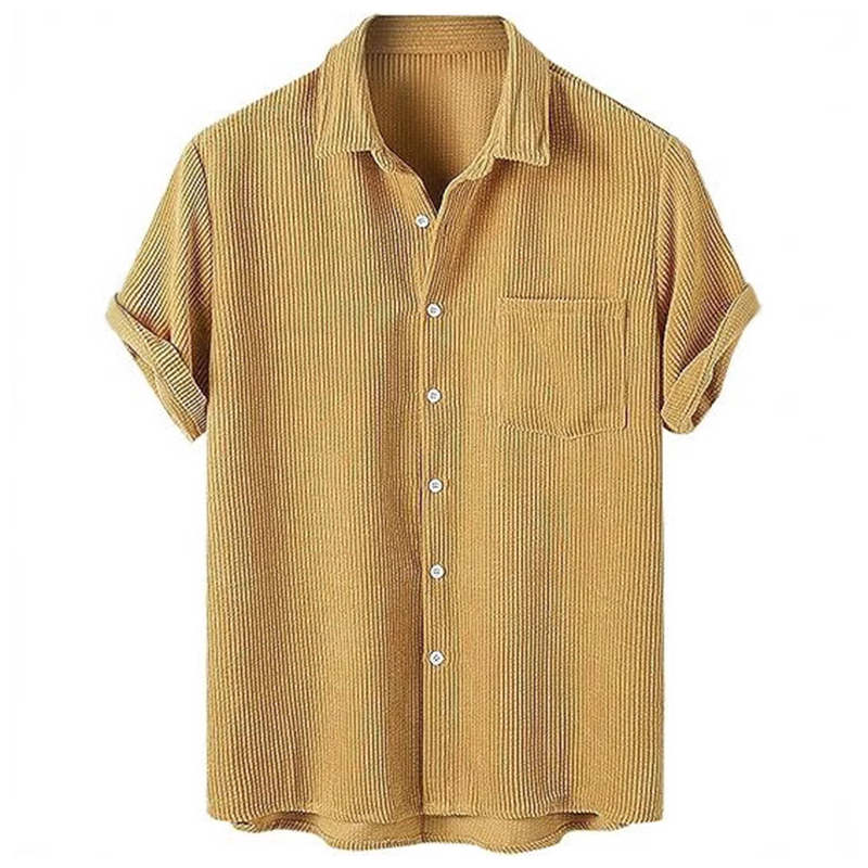 2026 Spring Summer Casual Mens - Corduroy Button Up Shirt Men review and price