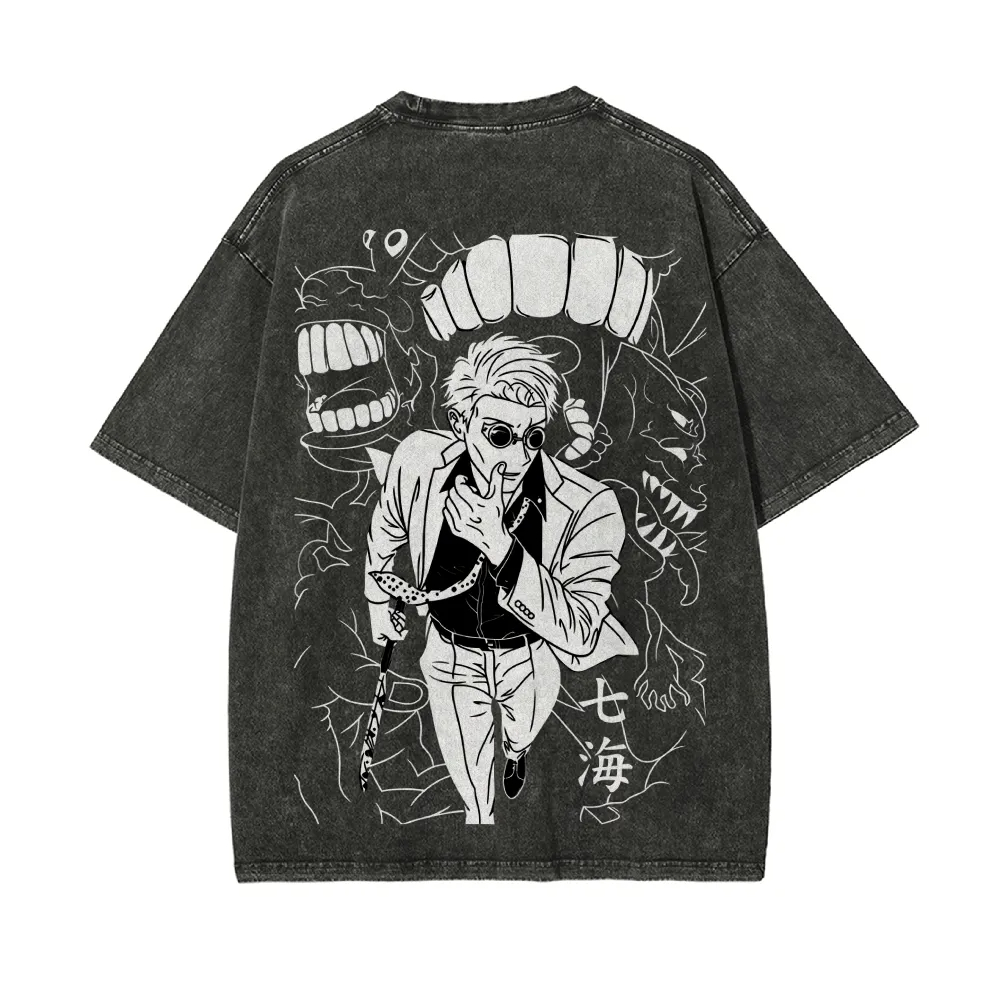 Kento Nanami T Shirt Jujutsu K - Acid Wash Vintage Graphic T Shirt review and price