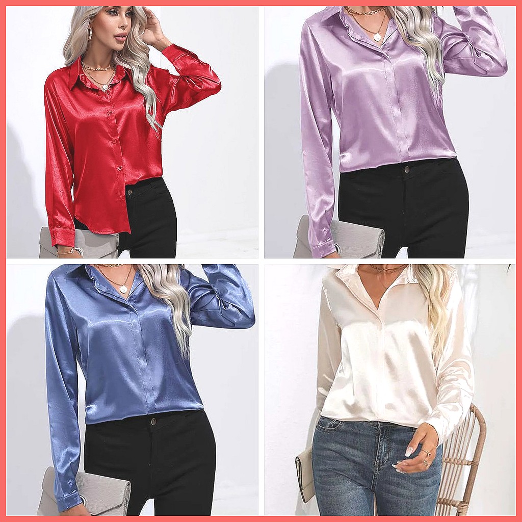 2025 Spring Summer Satin Shirt - Shirts review and price
