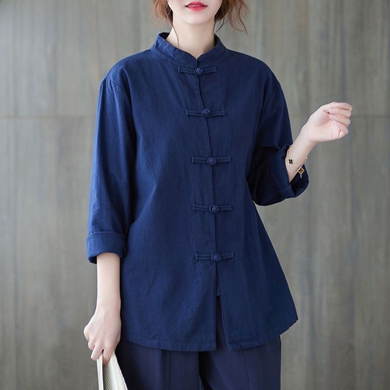 Loose Cotton Linen Shirt Long  - Mens Linen Shirt Long Sleeve review and price