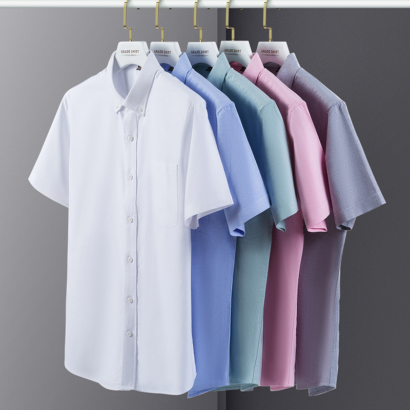 Summer High Quality 100% Cotto - Oxford Cotton Casual Shirt Business review and price
