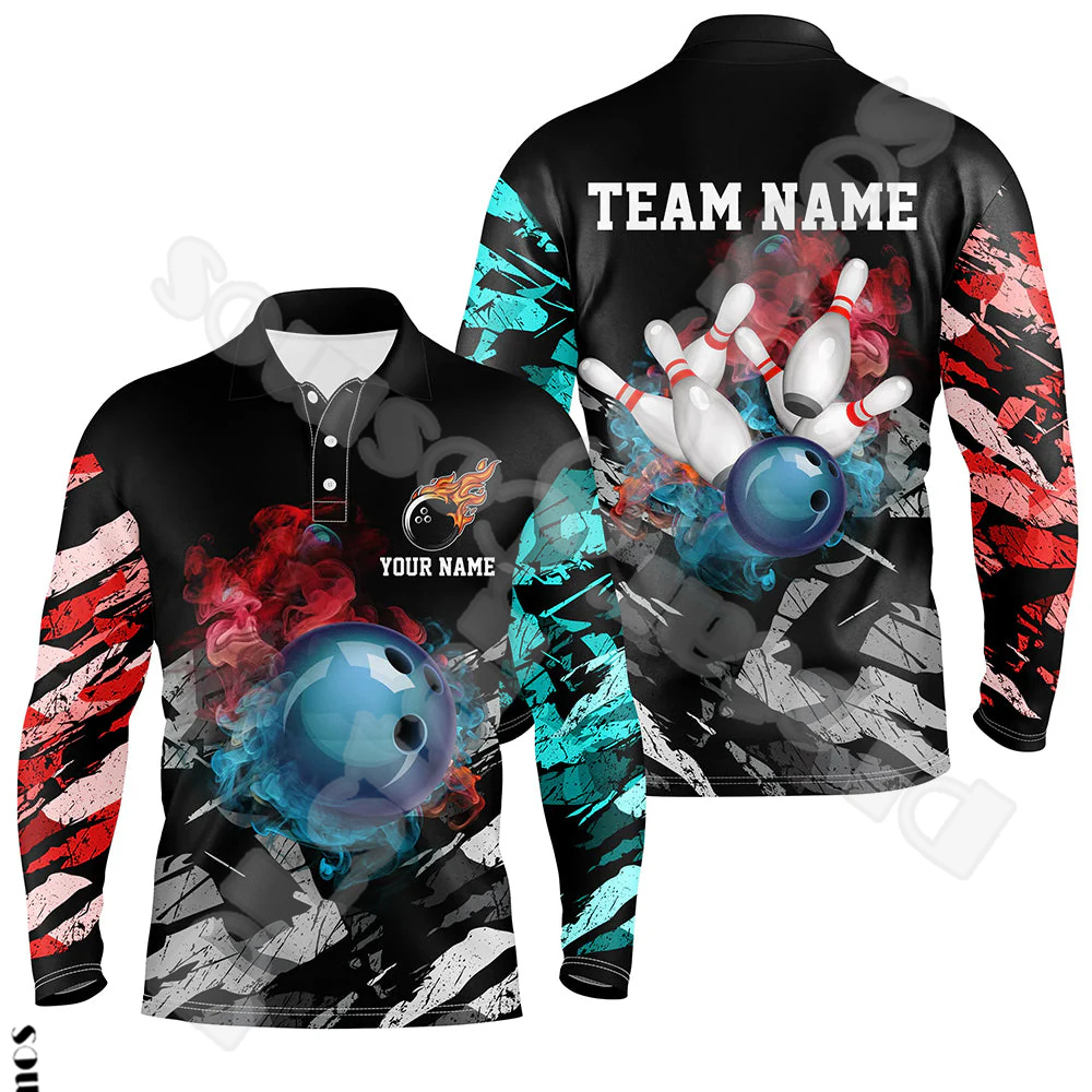 Custom Name Strike Bowling Pla - Short Sleeve Bowling Shirt Retro review and price