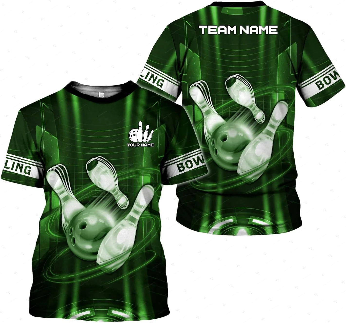 Custom Name Gradient Bowling F - Short Sleeve Bowling Shirt Retro review and price