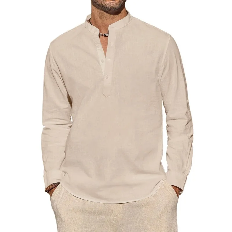 Men's Long Sleeve T-Shirts Cas - Mens Linen Shirt Long Sleeve review and price
