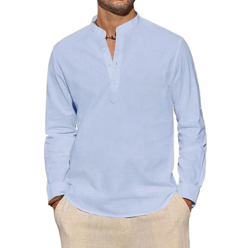 Men's Long Sleeve T-Shirts Cas - Mens Linen Shirt Long Sleeve review and price