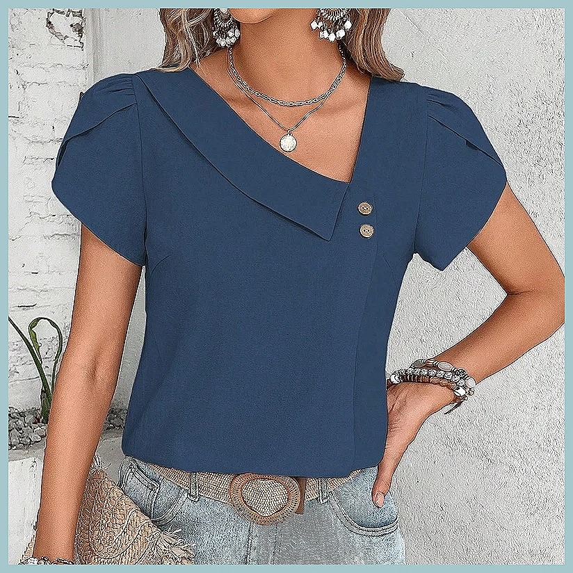 2024 Summer Vintage Solid Colo - Shirts review and price