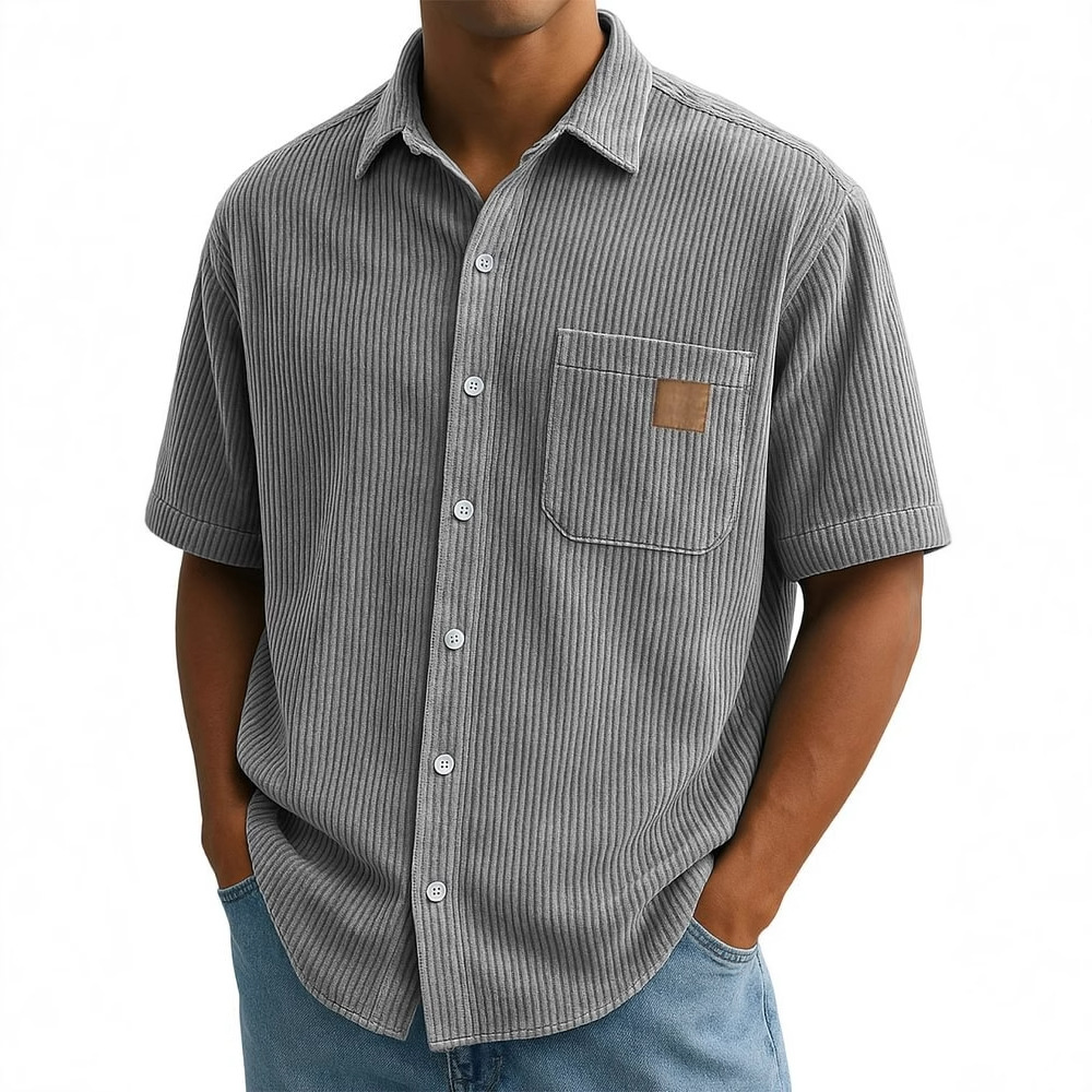 Men's Corduroy Short-Sleeve Sh - Corduroy Button Up Shirt Men review and price